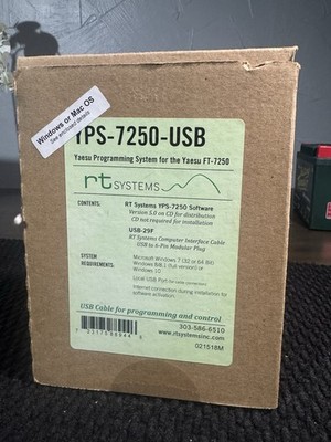 RT SYSTEM YPS-7250-USB SOFTWARE AND USB CABLE