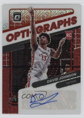 2021-22 Donruss Optic Opti-Graphs Choice Prizm David Johnson Rookie Auto RC 1hq0