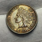 1884 1C BN Indian Cent XF-AU Cleaned