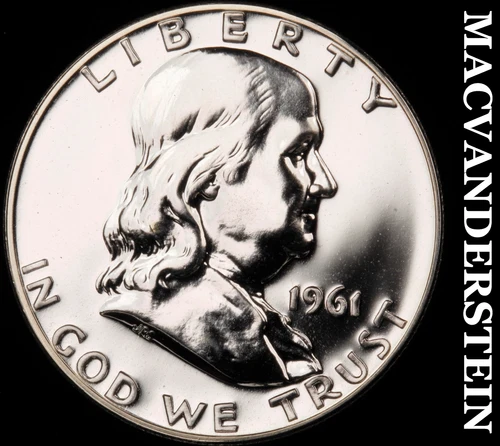 1961 Silver Franklin Half Dollar - Choice Gem Proof  Lustrous  #G9463