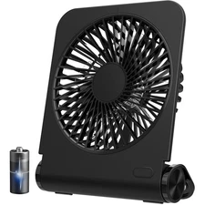 Small Desk Fan Personal 2000mAh Battery Quiet Mini Desktop Portable Rechargeable