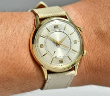 Vintage LECOULTRE Wrist Alarm- Jumbo 38mm case - Memovox - Automatic - 50's