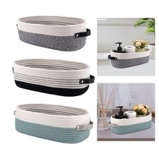 Woven Basket Storage Basket Simple Toilet Basket Storage Bin Portable Bathroom