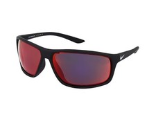 NEW NIKE EV1113 016 MATTE BLACK/GREY/INFRARED MIRROR AUTHENTIC SUNGLASSES 66MM