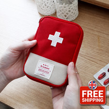 Mini Portable First Aid Kit Bag Travel Medicine Storage Case Emergency Pouch