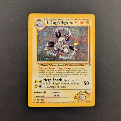 Pokemon Lt. Surges Magneton 8/132 Gym Heroes Card - MP