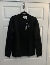 NWT-Adidas Originals Crew Sweatshirt Essential Mens Sz Small Black