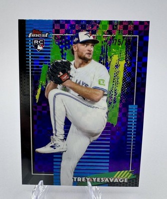 Trey Yesavage  RC  #75/75 Topps Finest 2026 Purple MiniDiamond Refractor