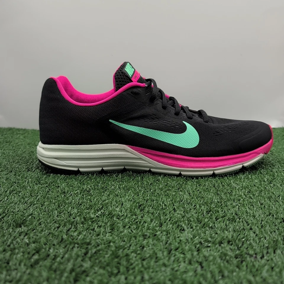 耐克 Zoom Structure 17 鞋女式 11 码日常跑步步行黑色/粉红色 — 第 2/4 张图片