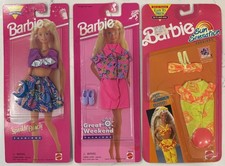 3 Vintage Barbie Fashions Outfit Sets, 1991 And 1995 Brand New