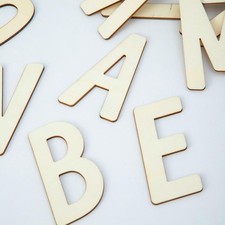 248pcs 3in Wooden Letters Unfinished Craft Set Cute Letter Shapes for Home De...