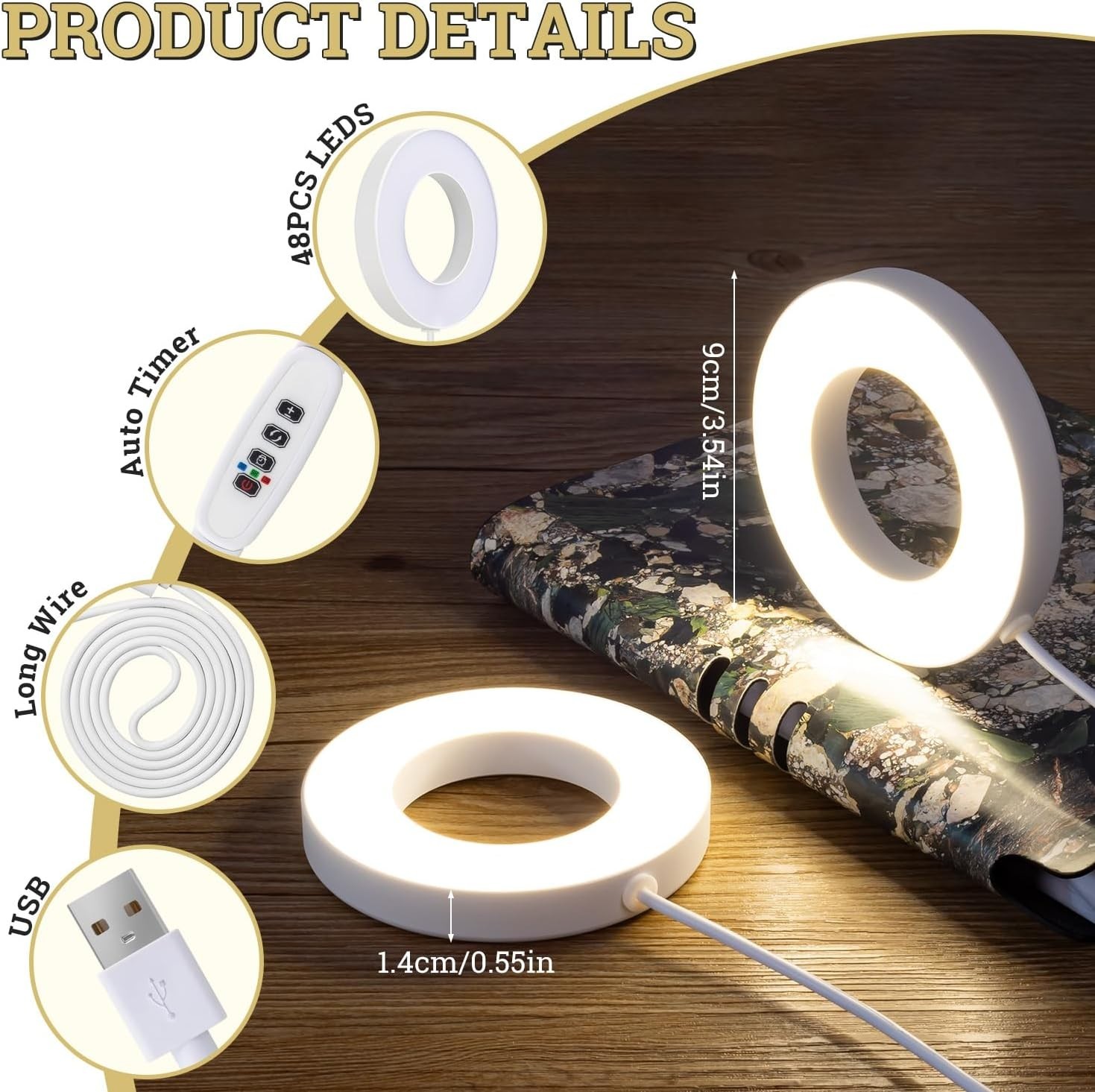 Ceiling Grow Lights for Indoor Plnts, 96 LEDs Full Spectrum Hlo LED Plnt Ligh...