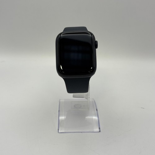 Apple Watch (seria 9) 45mm grafitowe aluminium (LTE) z czarnym sportowym - doskonały - Zdjęcie 2 z 5