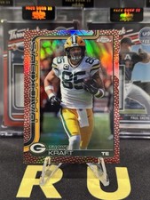 2025 Topps Chrome Football #108 Tucker Kraft Football Leather Refractor Packers