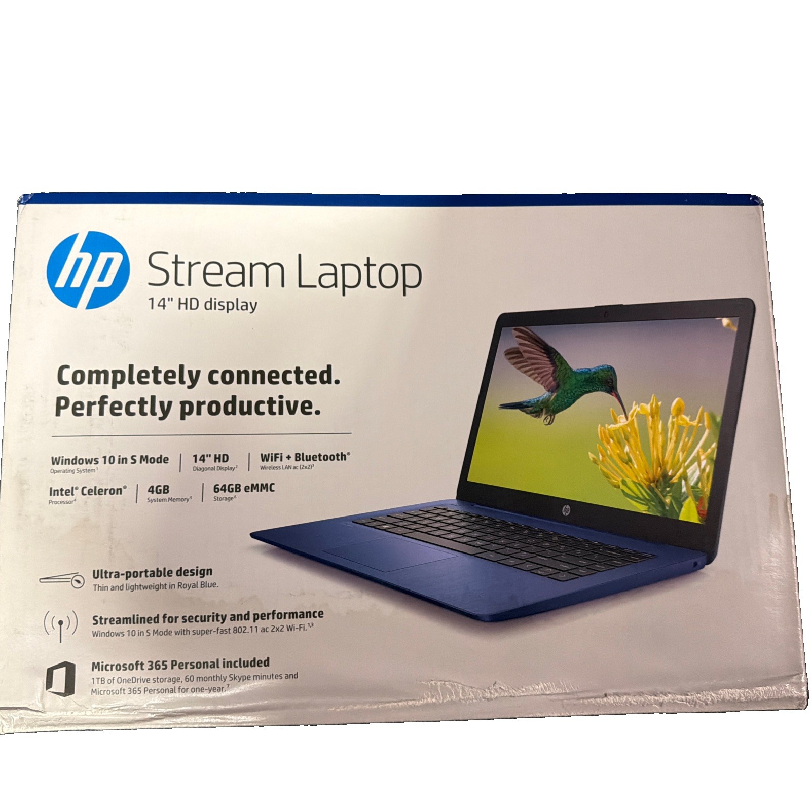 HP 9VK97UA 14" (64GB SSD, Intel Celeron N4000 1.10 GHz, 4GB) Laptop - Blue