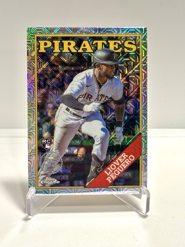 2023 Topps 1988 Mojo Refractor T88C-2 Liover Peguero RC Pittsburgh Pirates card