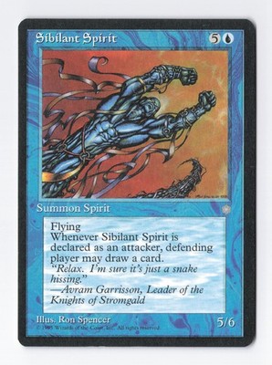 Sibilant Spirit Ice Age MTG Vintage Rare Magic the Gathering Card LP/NM
