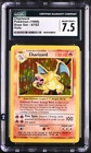 CGC 7.5 NM + Charizard 1999 Base Set 4/102 Holo Pokemon Card (Perfect Front)