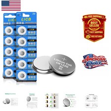 10 CR1220 Lithium Coin Batteries - Perfect Compatibility for Multiple Devices