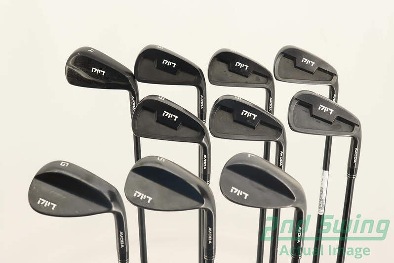 Avoda Origin Black Single Length Iron Set 4-PW GW SW LW Graphite Stiff Right STD