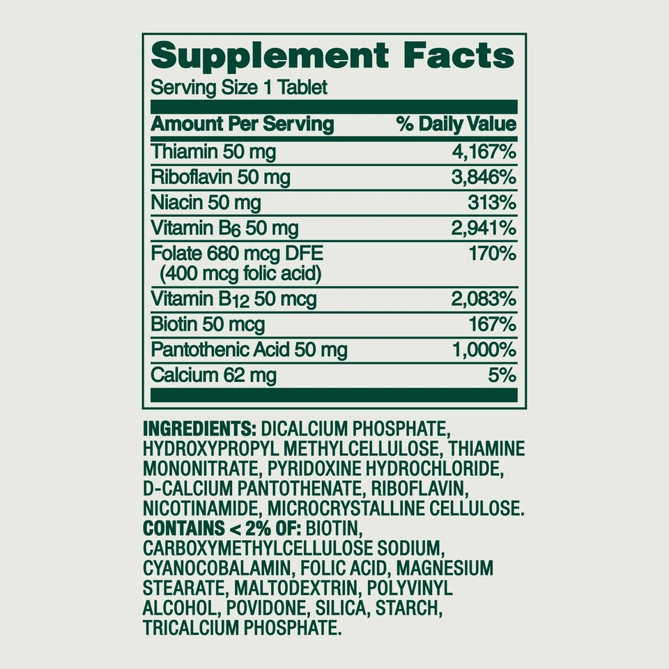 Spring Valley B-50 Complex Timed-Release Tablets Dietary Supplement, 60 Count - Image 2 of 4