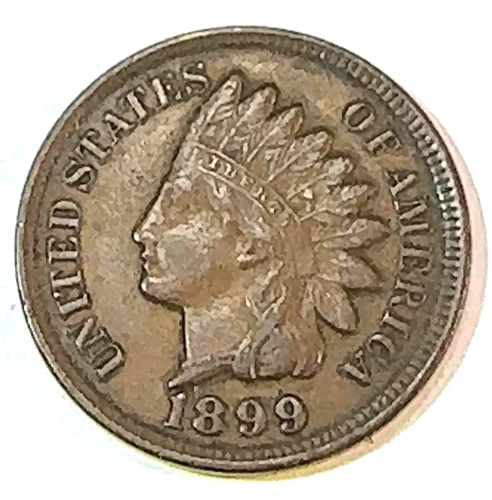 1899 Indian Cent Nice Original AU CHRC
