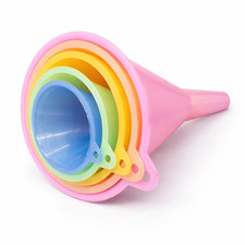 5 Pack Plastic Kitchen Funnels With Handle For Cooking Oil Food Transfer