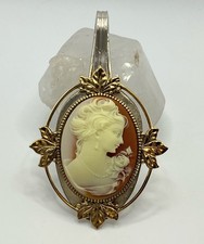Large Beautifully Handcrafted Sterling Silver Spoon w/ CAMEO Pendant 3 5/8” Long
