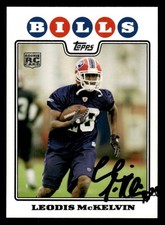 2008 Topps Football #427 Leodis McKelvin Signed Autograph (no COA)