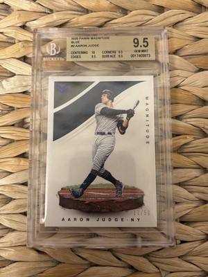 NY Yankees #2 Aaron Judge 2020 Panini Chronicles - Magnitude Blue BGS 9.5 #/50
