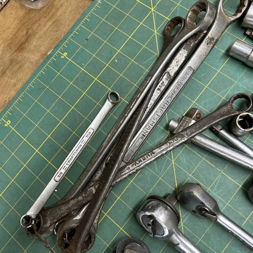 Craftsman/ S-K , Cornwell , Easco , Etc. SAE 12 Pt Wrench , Socket Lot 12 Lbs - Image 3 of 4