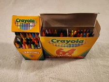VTG Box 64 Crayola Crayons 2002 Y2K Built-in Sharpener Retired Colors USA Bundle