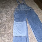Cotton On Utility Denim Colorblock Overalls Pockets Button Blue Women 14 AU — photo 3