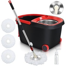 Wischmop Bodenwischer Set mit Eimer 2 in 1 Filtersystem Wischen Putzeimer Mopp