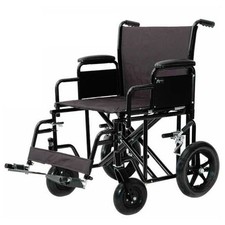 ProBasics Heavy Duty Transport Wheelchair 22" Seat and w/12" Rear Wheels...