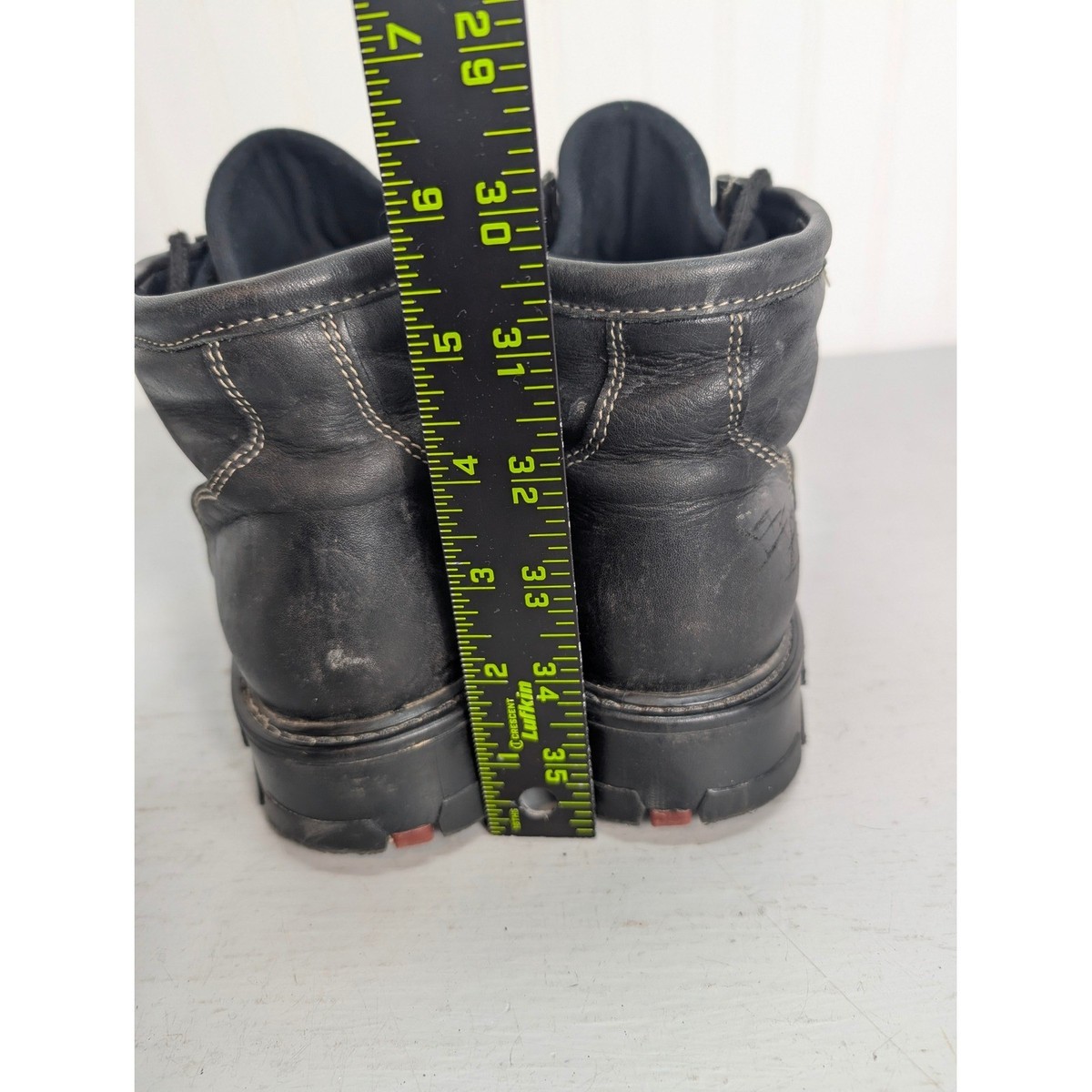 Roots Tuff Black Leather Moc Toe Lace Up Boots Men display picture 3