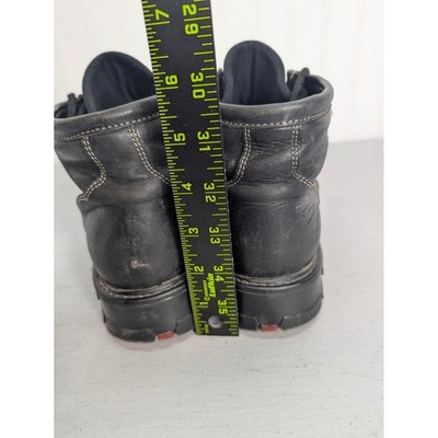 Roots Tuff Black Leather Moc Toe Lace Up Boots Men display picture 2
