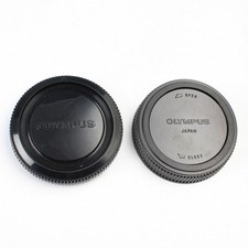 Olympus OM - Plastic Body Cap Rear Lens Cap Set - Vintage