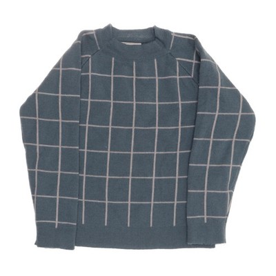 Voksi, Strickpullover, Größe: 98/104, Grün/Weiß, Merinowolle, Feinstrick #g5g