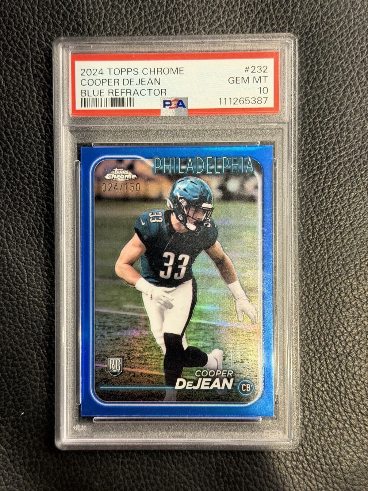 Cooper DeJean Topps Chrome #232 Blue Refractor