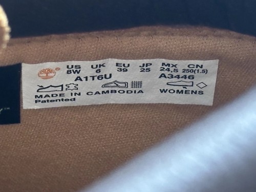 Timberland Ladies New Wheat Nubuck Lucia Way Waterproof 6 Inch Boots UK 6 - Picture 13 of 14