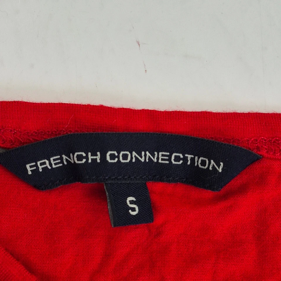 FRENCH CONNECTION Tank Top Small Red Women's Viscose Stretch Camisole - Image 4 of 4