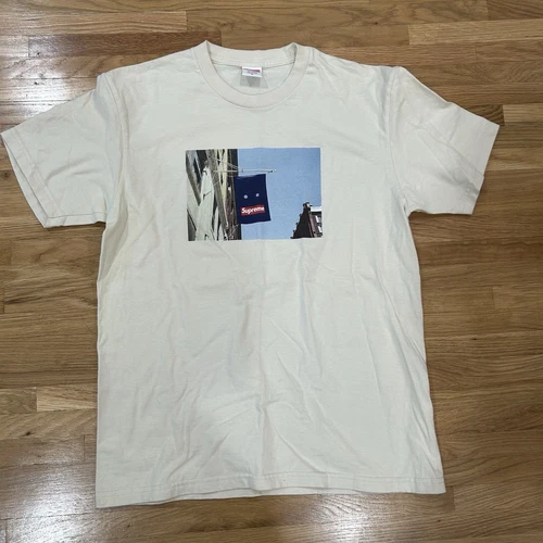 Tee shirt Supreme Banner TAILLE L blanc FW19