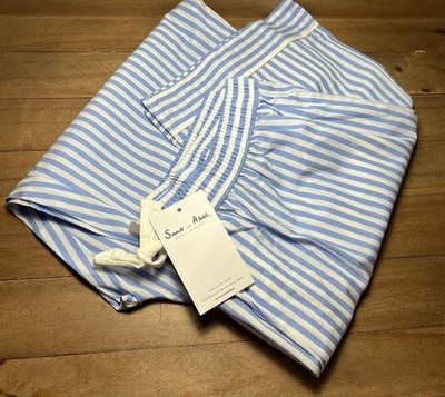 Sant And Abel Braddock Pajama Pants~Small~Blue & White