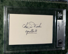 CHARLES DUKE SIGNED INDEX CARD APOLLO 16 ASTRONAUT  BAS BECKETT AUTHENTIC AUTO