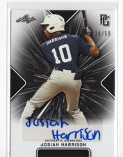 2021 Leaf Perfect Game National Showcase Josiah Harrison Auto SP/50 #BA-JH4