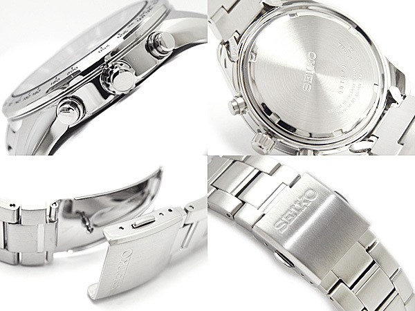Seiko Chronograph 100m Stainless Steel Men's Watch SNDB59P1 | eBay