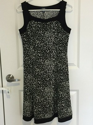 chaps black and white dress