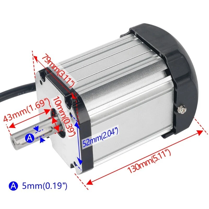 Mini Lathe Brushless DC Motor 5000Rpm 900W for WM210V Desktop Lathe Motor - Image 3 of 4
