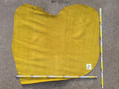 Cuero de vacuno hendidura de vacuno amarillo maíz 2,1 mm de grosor aprox. 1 m² gamuza a elegir - Imagen 4 de 7